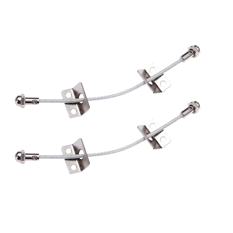 ABSF 2Pcs Anti Tip Strap Furniture Anchor Wall Stainless Steel Baby Proofing Earthquake Bookshelf Tip Over Anchors for Dresser