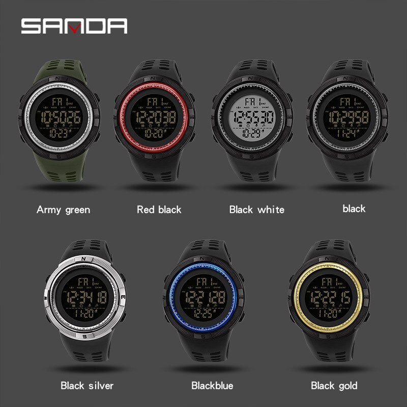 Sanda men's electronic watch sports watch casual men's watch men's electronic watch to send boys