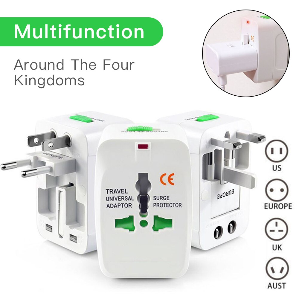 Vs Naar Eu Europa Stekker Stopcontact Travel Adapter Universal Travel Socket Usb Power Charger Converter