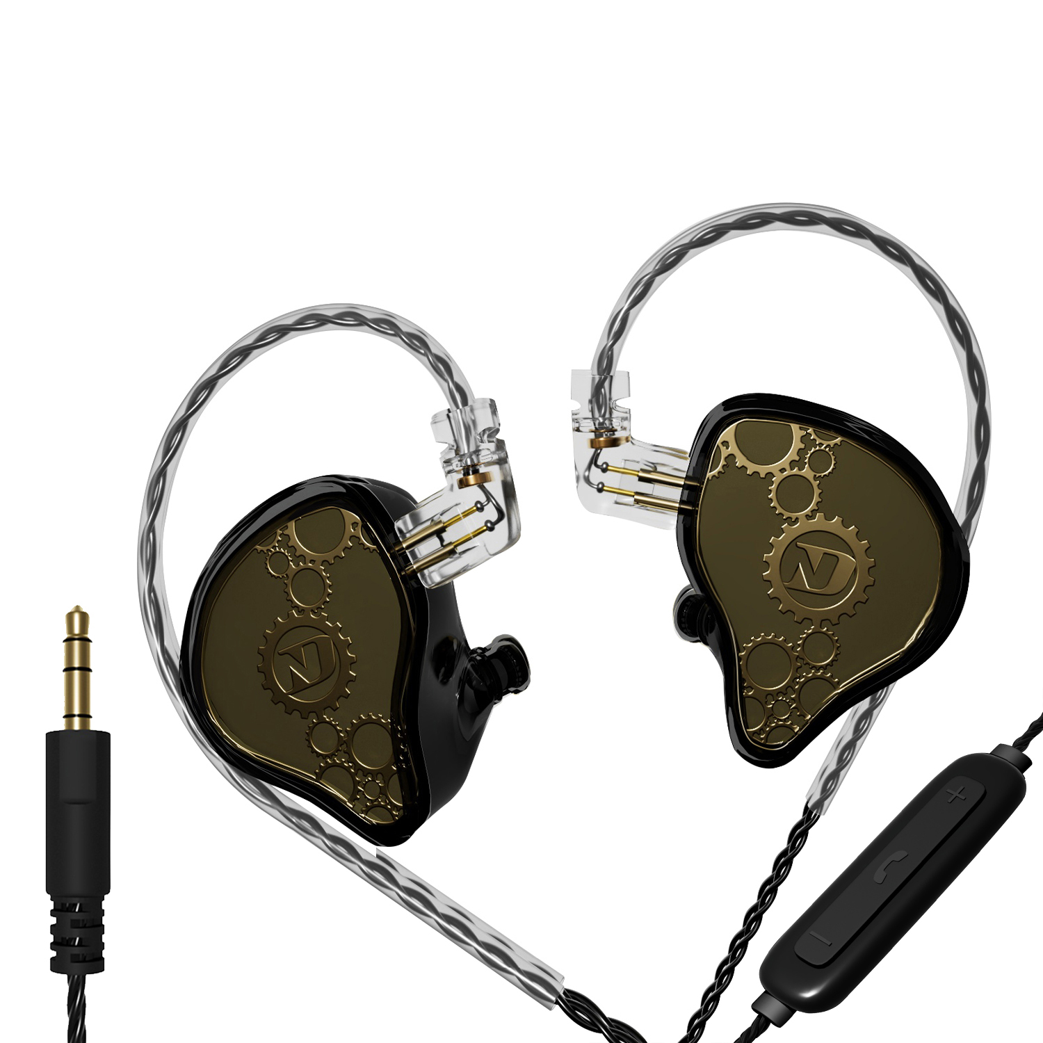 Słuchawki ND Venus hifi przewodowe wysokiej jakości douszne interfejs typec okrągły otwór 3.5 monitorowanie gier powrót ucha: green