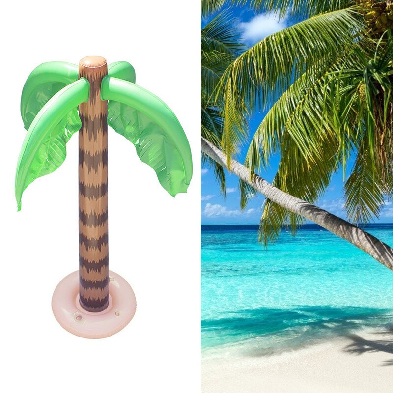 2 pçs inflável palmeira hawaii piscina tropical praia festa decoração verde e marrom árvore dobrar palmeira inflável