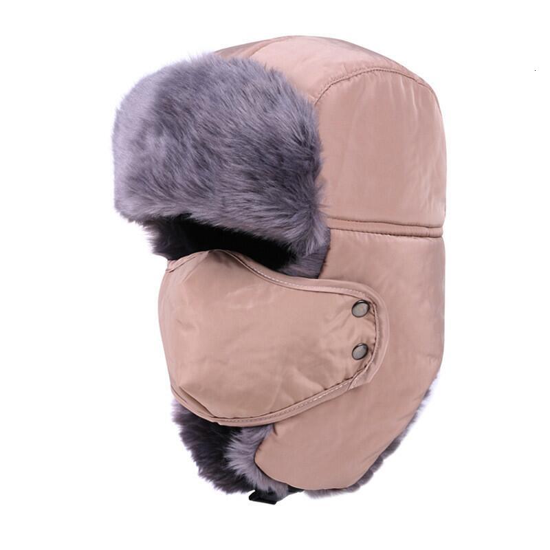 Herrmössa med öronlappar balaclava bomber hattar kepsar halsduk kvinnor rysk trapper hatt trooper öronlapp snö skidhatt keps med halsduk