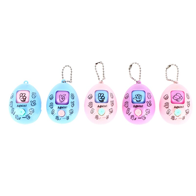 5pcs Mini Mora Device Fair Finger-guessing Game Rock Paper Scissors Play Toy Round Egg Delicate and Funny Key Chain Pendant