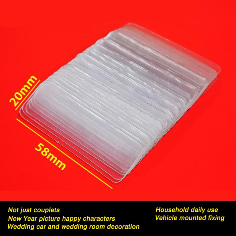 60Pcs/box Double-sided Tape Self-adhesive Transparent Stickers High-viscosity Easy-to-cut Double-sided Traceless Strong Tape