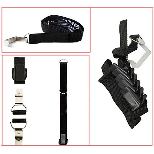 Adjustable Over Door Straps Hanger Hat Bag Coat Clothes Rack Organizer
