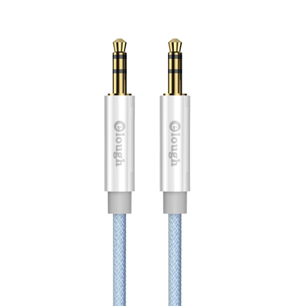 Cavo Audio AUX cavo Audio Jack 3 cavo da 3.5mm maschio a maschio per cuffie per auto Xiaomi Redmi AUX cavo Audio altoparlante: White-Blue / 1m