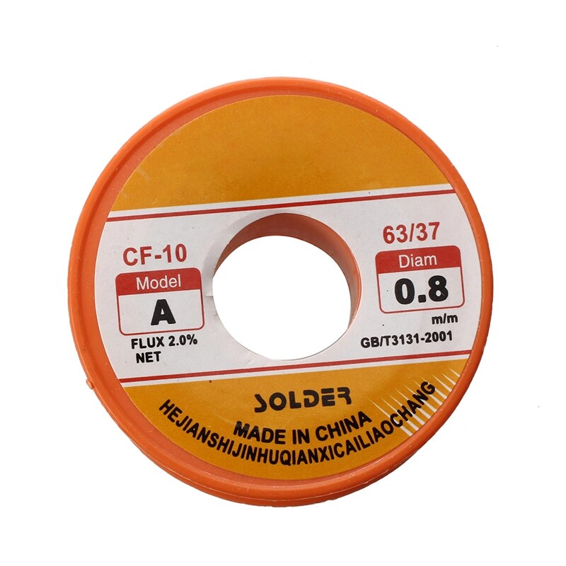 Gtbl tin bly lodde kerne flux lodning svejsning lodde tråd spole rulle 0.8mm 63/37 + 2 stk 2.0mm lodde væge fjerner desolderi