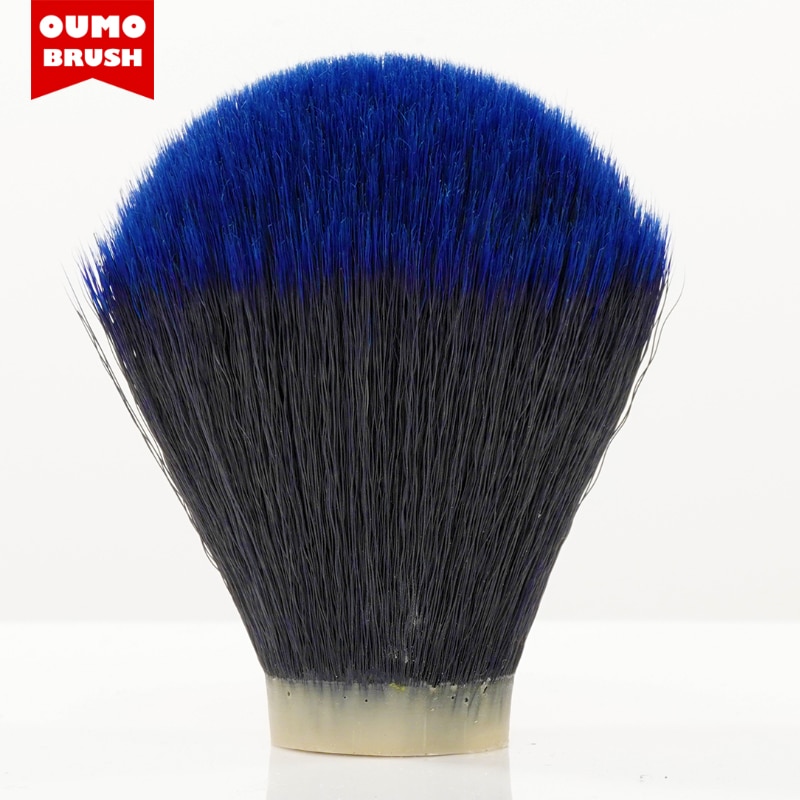Oumo Borstel-Blue Tuxedo Synthetisch Haar Knopen Scheerkwast Knopen