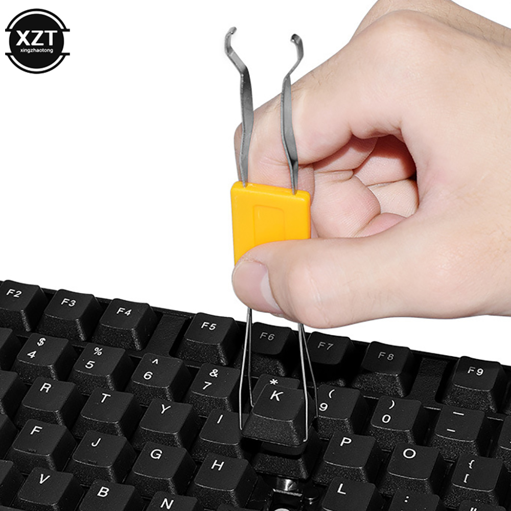 Extractor de teclas 2 en 1 para juegos, herramienta para quitar interruptores de teclado, fijación Universal en negro, duradero, fácil de usar