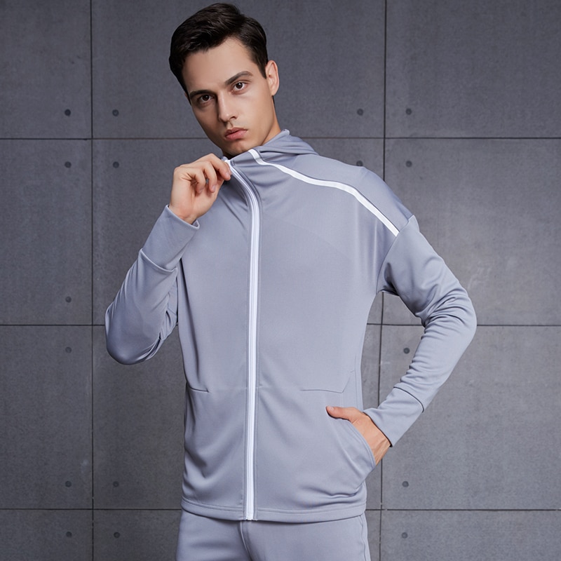 Vansydical heren sportjassen gym hoodies rits lange mouwen herfst winter outdoor fitness workout hardlopen sportkleding tops