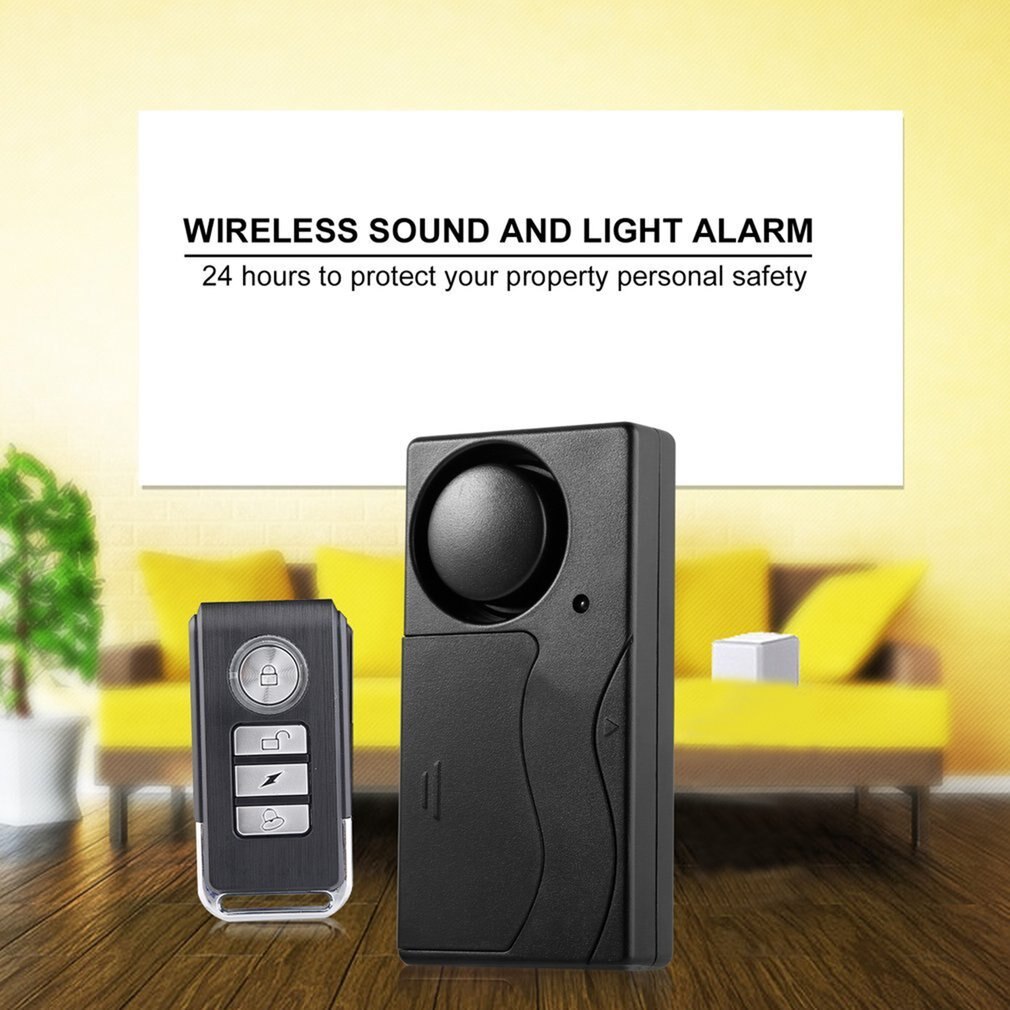 Remote Control Vibration Alarm Adjustable Sensitivity Wireless Vibration Alarm Portable Large Volume Alarm