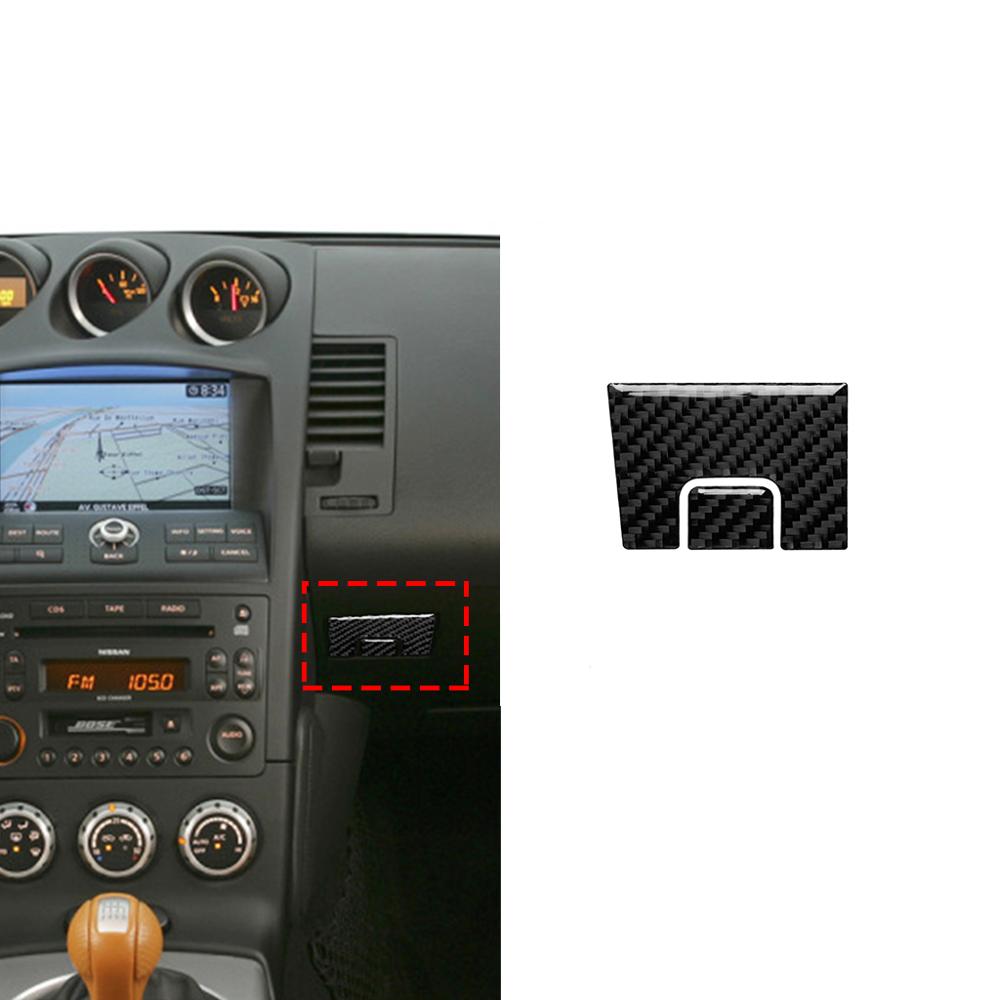 Lämplig för nissan 350z z33 06-09 kolfiber central kontrollpanel ratt ventilationsöppning hisspanel dekorativ: 9