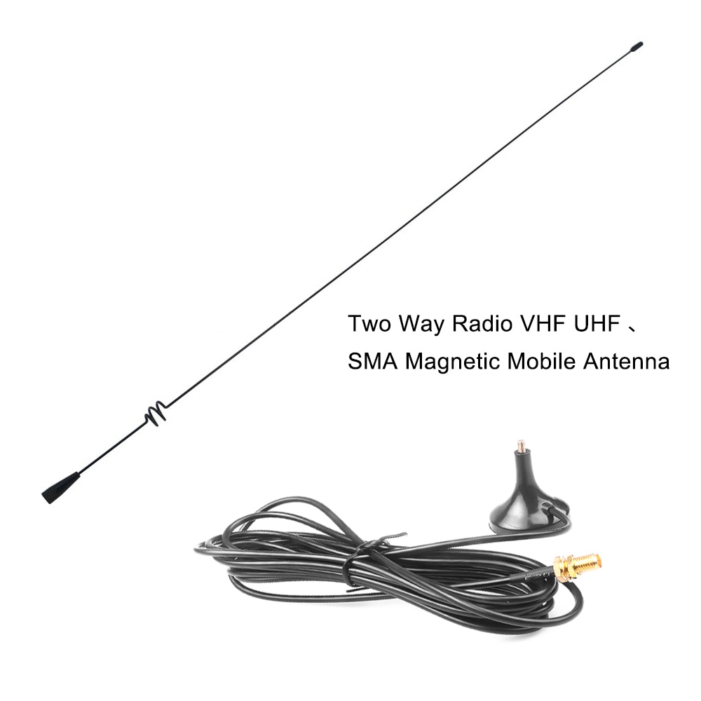 For NAGOYA UT-108UV SMA-F UHF+VHF Magnetic Vehicle-mounted Antenna for Kenwood TK 3107 2107 UV-5R 888s H777 HYT BAOFENG Radio