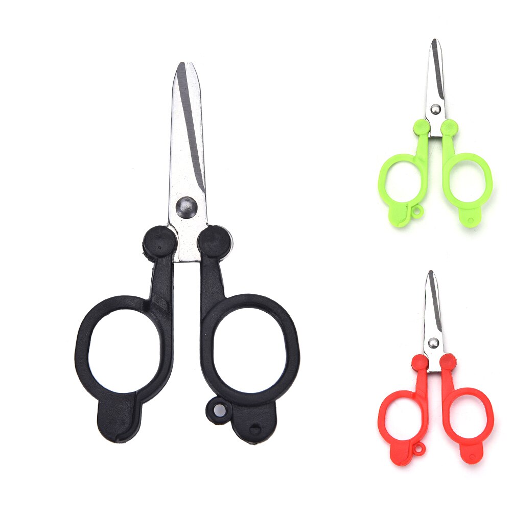 Hilo de costura Multicolor para bordar tijeras pequeñas plegables de acero inoxidable, tijeras elegantes útiles, cortauñas, ZMONH