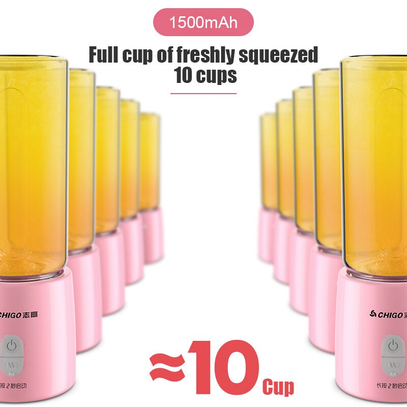 Kannettava sähköinen mehulinko 400ml langaton mini usb ladattava mehukuppi tehosekoitin vihannekset hedelmäpirtelö tehosekoitin mikseri
