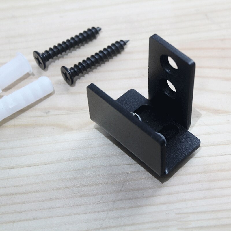 Guías de suelo para puerta corredera, guía de puerta de armario negra, guía de pista inferior montada en el suelo para puertas correderas, fácil de instalar, A9LB