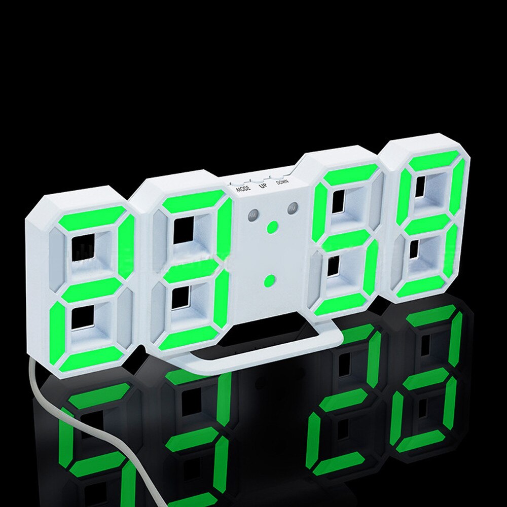 wall clock Modern Digital LED Table Desk Night Wall Clock Living Room 24 or 12 Hour Display wall watch Home digital wall klok11: D