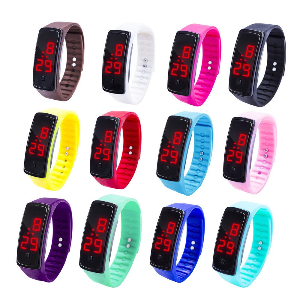 Reloj pulsera Digital Led para adultos, Reloj electrónico deportivo de con pantalla,