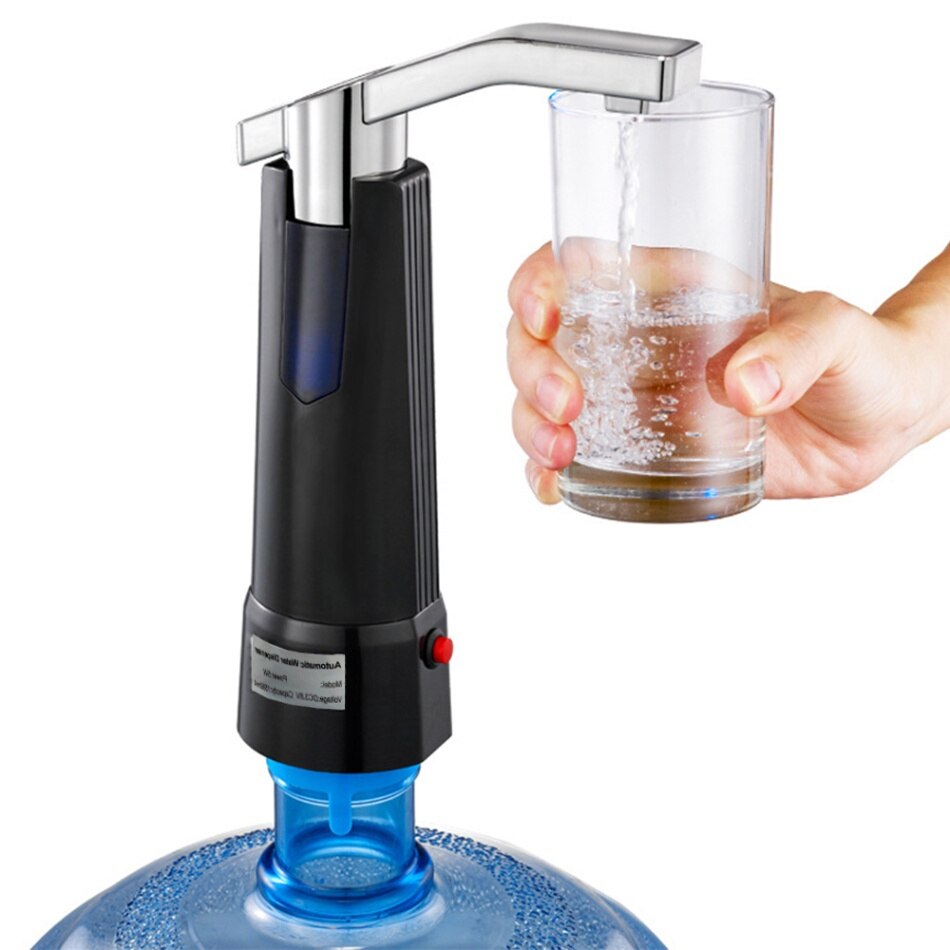 Neue Wasser Spender Pumpe Automatische Gallonen Trinkwasser Krug Pumpe Wiederaufladbare Elektrische Wasser Spender Pumpe für Heimat Sekretariat: Schwarz