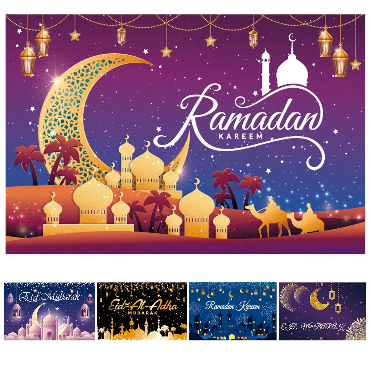 Fondo de Eid Mubarak, decoraciones para el hogar, decoración musulmana islámica, Ramadán, Kareem, Eid Al Adha, Ramada