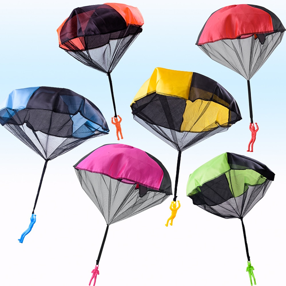6 Pcs Parachute Speelgoed Sport Gooien Toy Outdoor Camping Vliegende Parachute Speelgoed Kids Kinderen Entertainment
