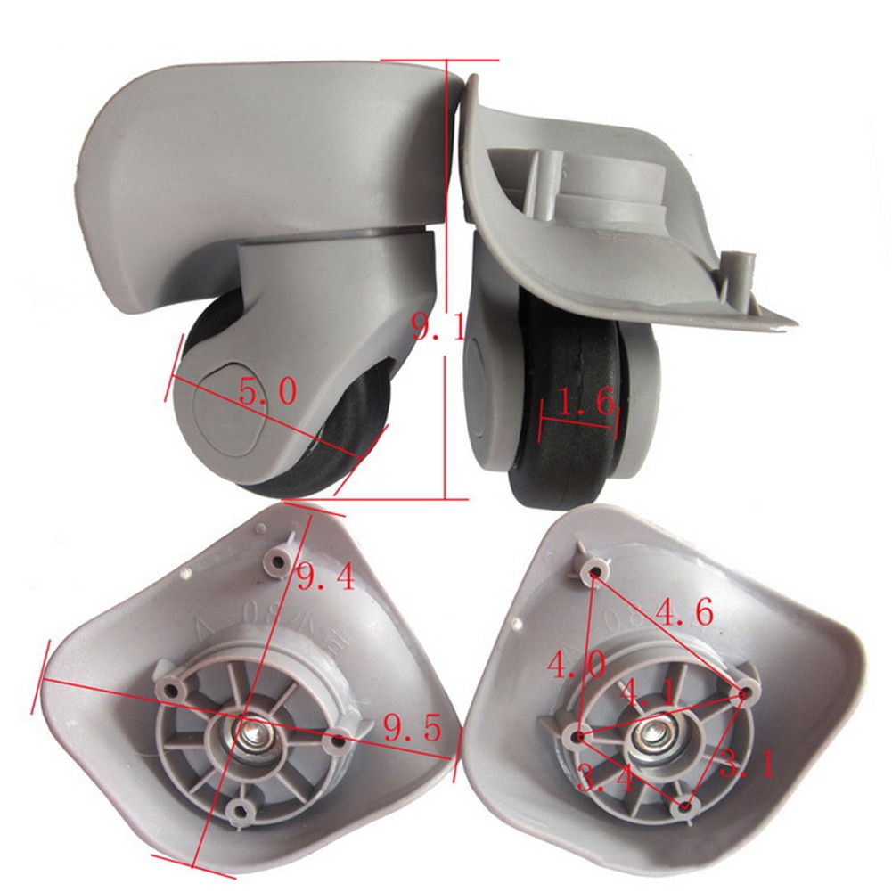 Roues de bagages de rechange pour valises réparation main Spinner roulettes pièces chariot remplacement caoutchouc A08