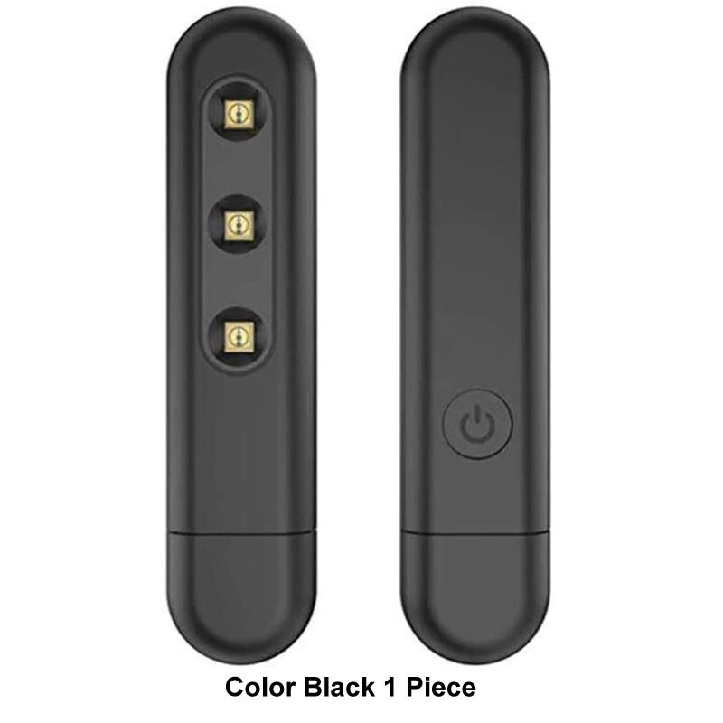 mini sterilizzatore UVC portatile portatile USB lampada germicida ultravioletta UVC e ozono doppia sterilizzazione rimuovere acaro uccidere i batteri: 1 pezzo nero