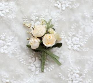 Sexemara bruiloft gala corsage ceremonie bloemen broche bruiloft corsages bruidegom bruidsjonkers knoopsgat bloemen corsage: Rood