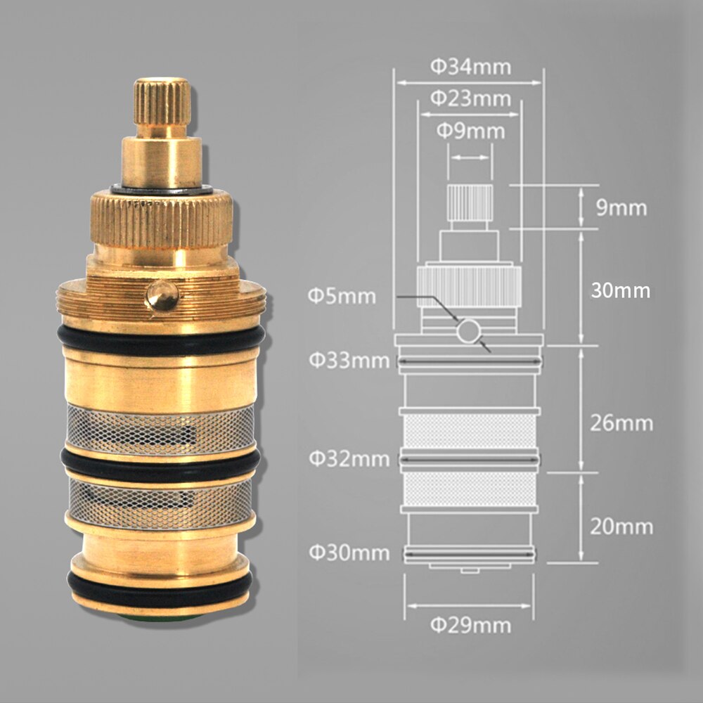 Messing G 1/2 &quot;Thermostatische Mengkraan Temperatuur Regelklep Voor Zonneboiler Thermostatische Douchekraan Cartridage
