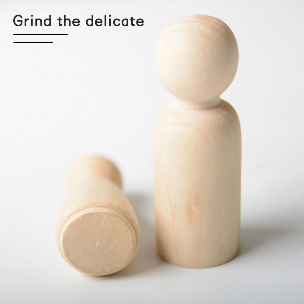 10Pcs 35/43/55/65mm Wooden Peg Dolls Girl Boy Wooden Dolls Kids Room Decor Handmade Diy Wooden Peg Dolls Blank Accessories