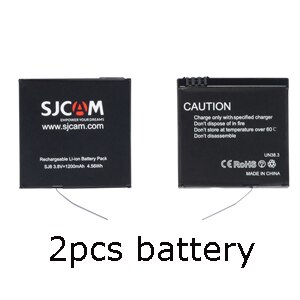 Original SJCAM SJ8 Battery 1200mAh Rechargeable Li-ion Battery for SJ8 Pro/SJ8 Plus/SJ8 Air Actioin Camera: 2 batteries