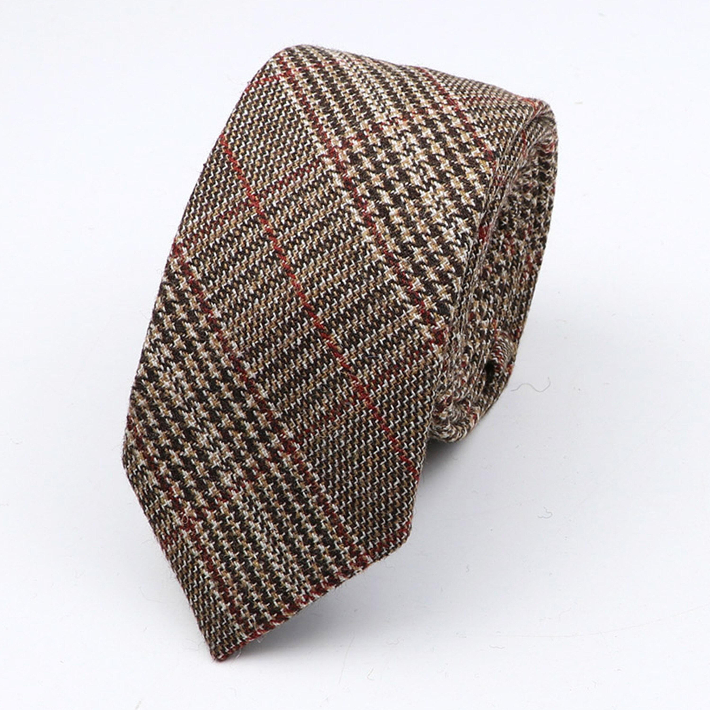 Corbata de lana de Cachemira gruesa para caballero, corbata de Color sólido de 7CM, estilo europeo Formal para de boda, ropa de , rojo, marrón, verde, gris