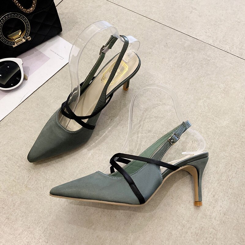 Teahoo summer women sandals leisure hollow out ankle strap buckle lady roman shoes pointed party shoes mujer