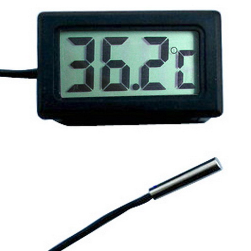 LCD Digitale Thermometer Hygrometer Temperatuur Meter Gauge Met Klok Weerstation