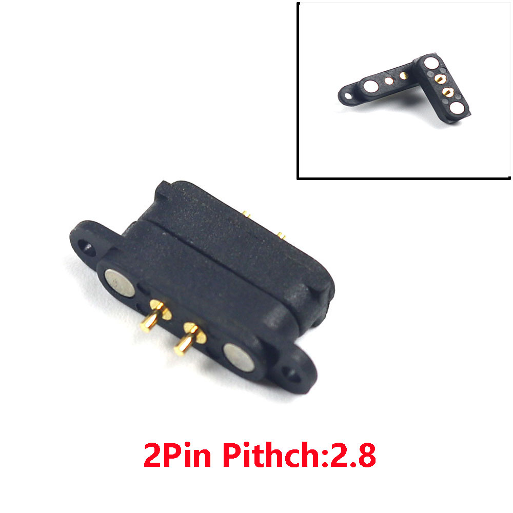 1Pair Magnetic Pogo Pin Connector 2A 36V 2/3Pin 4Pin 5 Pin Spring-Loaded Male Female 2.54 MM Spring Loaded DC Power Charge Probe: army green