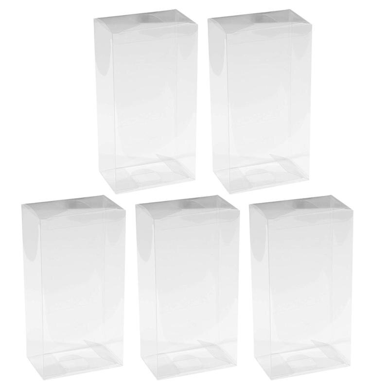 5Pcs Transparent Premium Ice Cream Shaped Boxes Clear Plastic Box for Restaurant