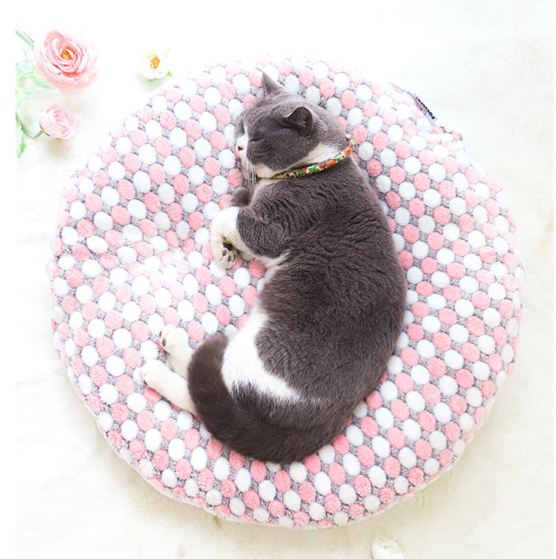 Tapis de chat confortable et mignon, coussin et Durable pour chiens et chats: Rose / 90 CM