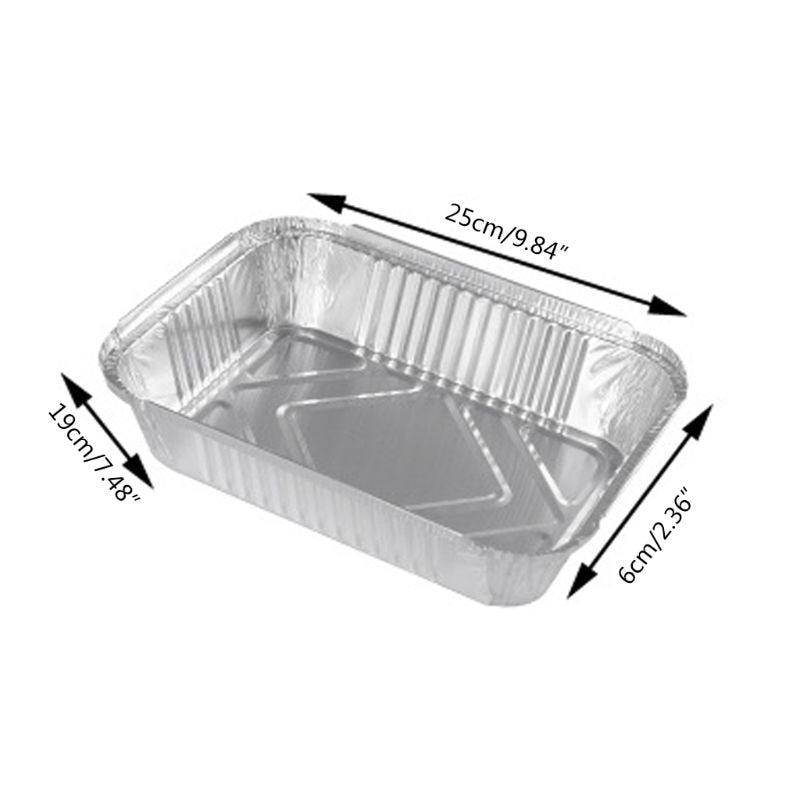 Large Heavy Duty Aluminum Foil Trays Containers with Board Lids for Cooking