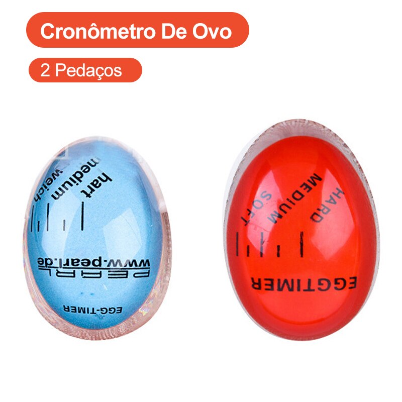 2PCS Blue Red Timer Reminder Color Changing Egg Timer Resin Material Boiled Eggs Kitchen Helper Egg Timer Red Timer Tools