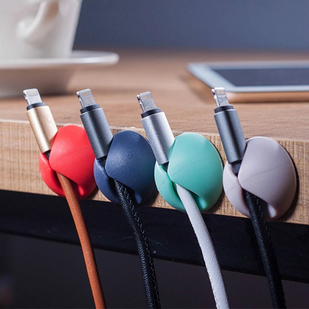 Car Data Cord Cable Mount Wires Fixing Clips Desk Wall USB Wire Cable Line Fastener Clip Organizer Auto Line Clips