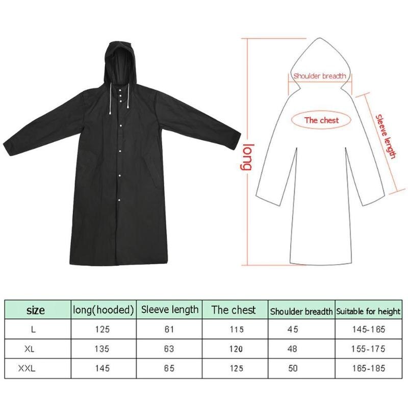 Thicken EVA Adults Raincoat for Men Women Waterproof Rain Coat Outdoors Travel Camping Fishing Rainwear Suit