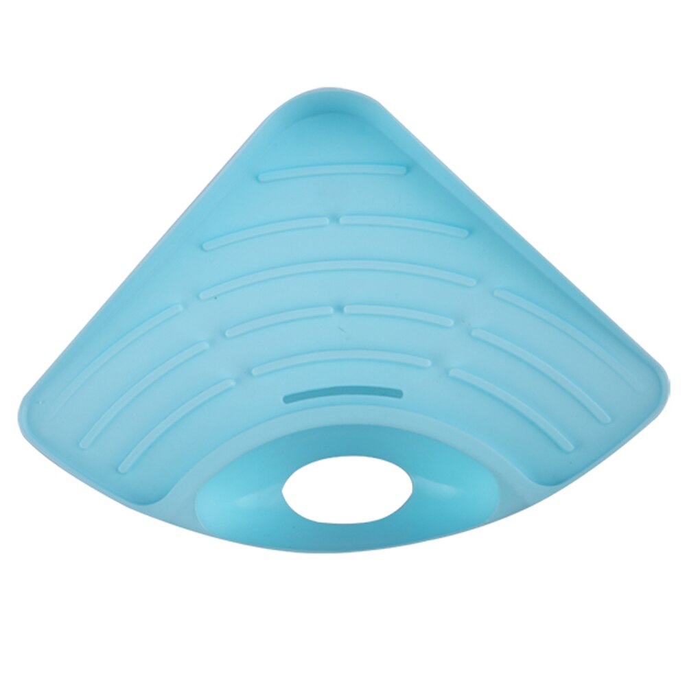 Multifunctional Draining Rack Sink Corner Sponge Storage Shelf for Kitchen TUE88: Blue