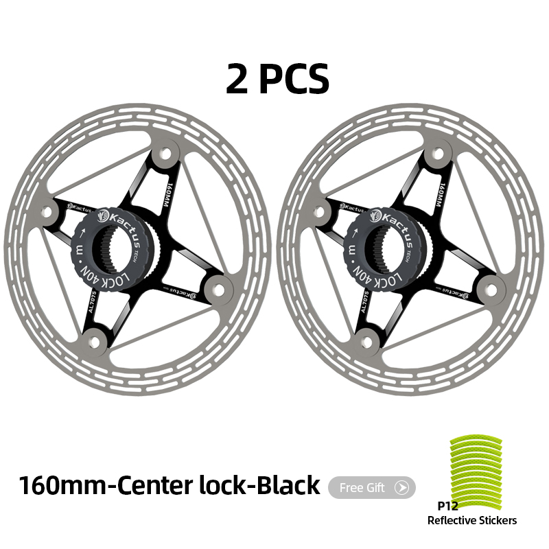 KACTUS-Freins hydrauliques pour vélo de route et VTT, disques de frein flottants, rotor creux à verrouillage central, 6 boulons, 140mm, 160mm, 180mm, 203mm: green