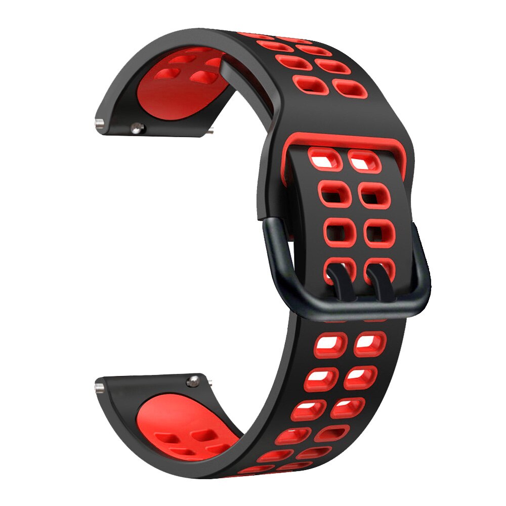 Easyfit pasek do zegarka do paska IMILAB W12 / KW66 pasek do zegarka Sport silikonowy wymiana paska od zegarka akcesoria do nadgarstków: Black Red / For IMILAB W12