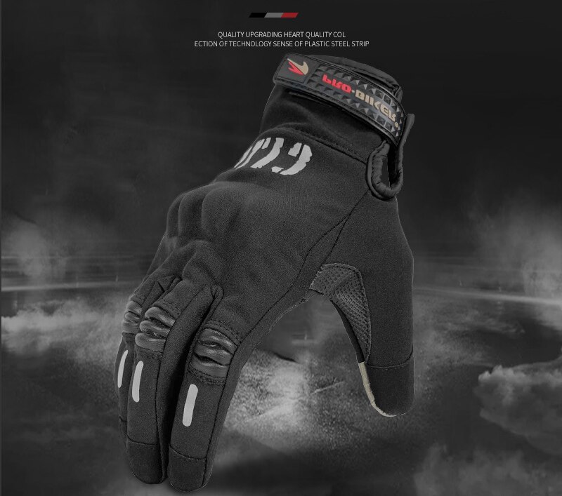 Motorcycle Gloves Touch Screen Waterproof Gloves Motorcycle Men Cycling Protective Warm Anti-Slip Motorbike Riding Gloves