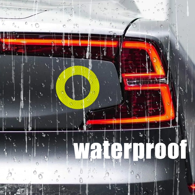 2 uds pegatina reflectante para coche pegatinas para parachoques trasero Aoto pegatina de seguridad antiarañazos accesorios exteriores tiras reflectantes