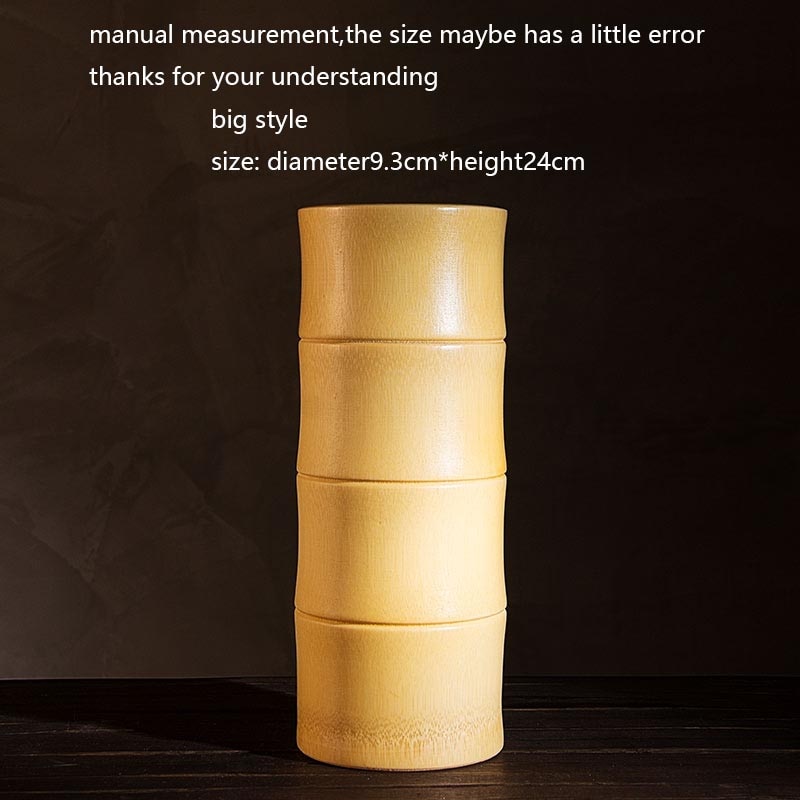 Natural Bamboo Storage Jar Small Tea Caddy Chinese Kung Fu Tea Set Accessories Teaware Container Tea Box for Travel Easy Carry: D