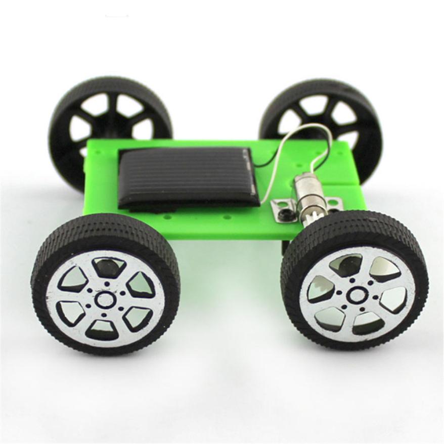 1 Set Mini Solar Powered Toy DIY Car Kit Children Educational Gadget Hobby Funny T531