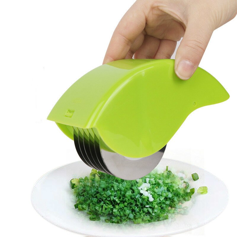 Herb Roller Mincer Vegetable Cutter Scroll Wheel Chopper Kitchen Gadgets Stainless Steel Onion Vegetable Tools Accessories