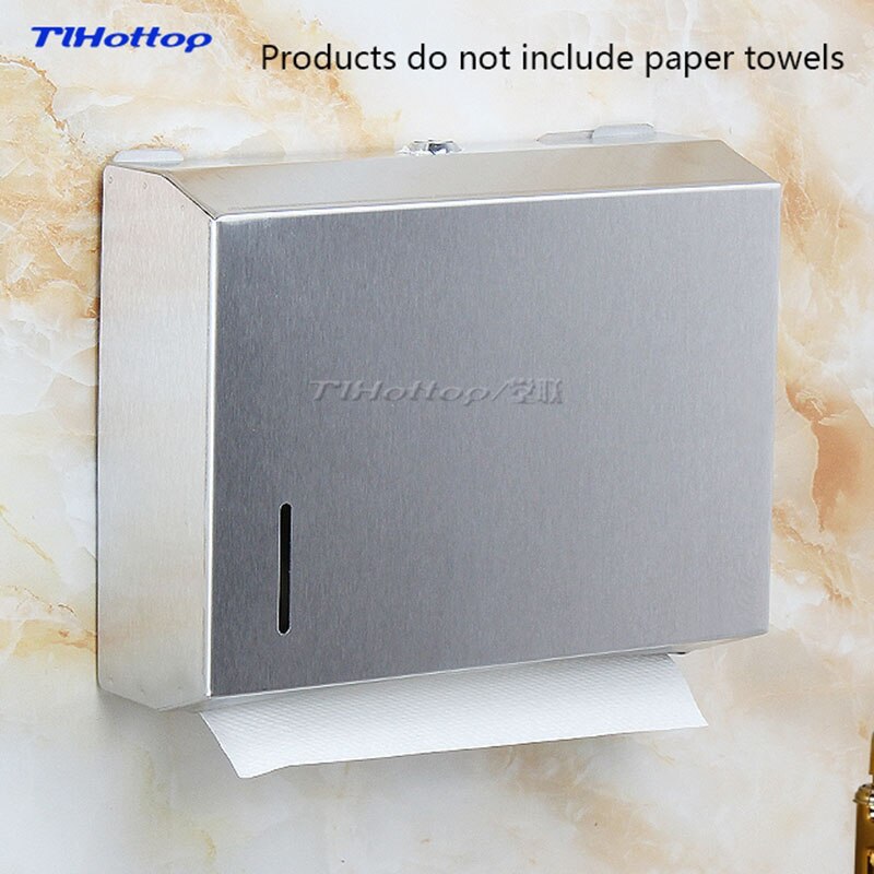 262*205*83mm Stainless Steel Manual Holder Dispenser Paper Towel Rack Butterfly Crown Gold Blue YH8013: Thickened Silver 1pc